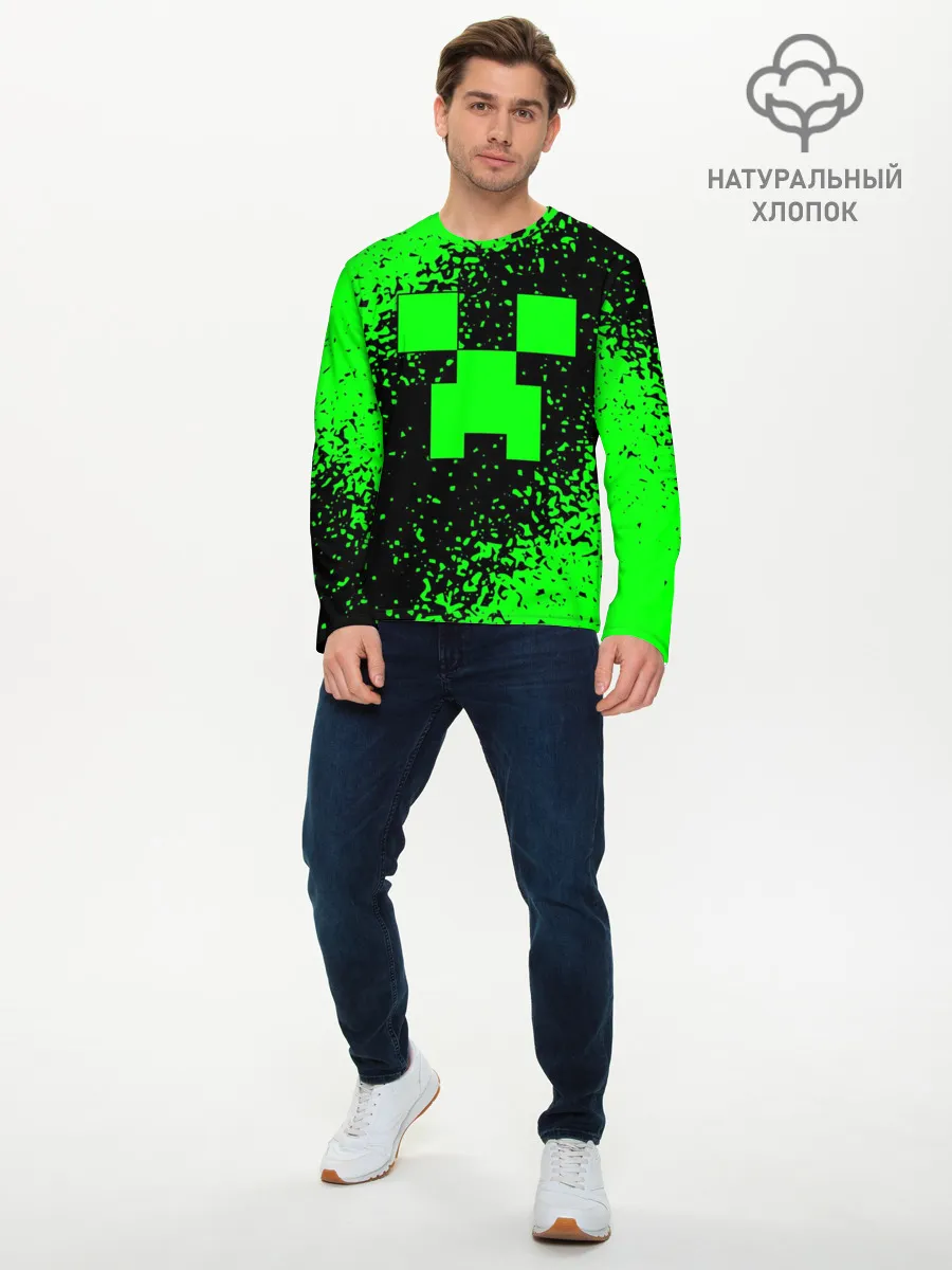 Мужской лонгслив базовый / MINECRAFT
