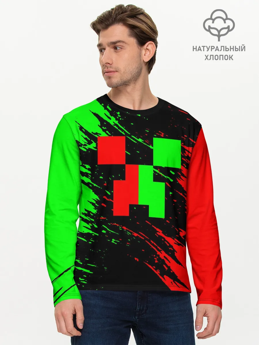 Мужской лонгслив базовый / MINECRAFT