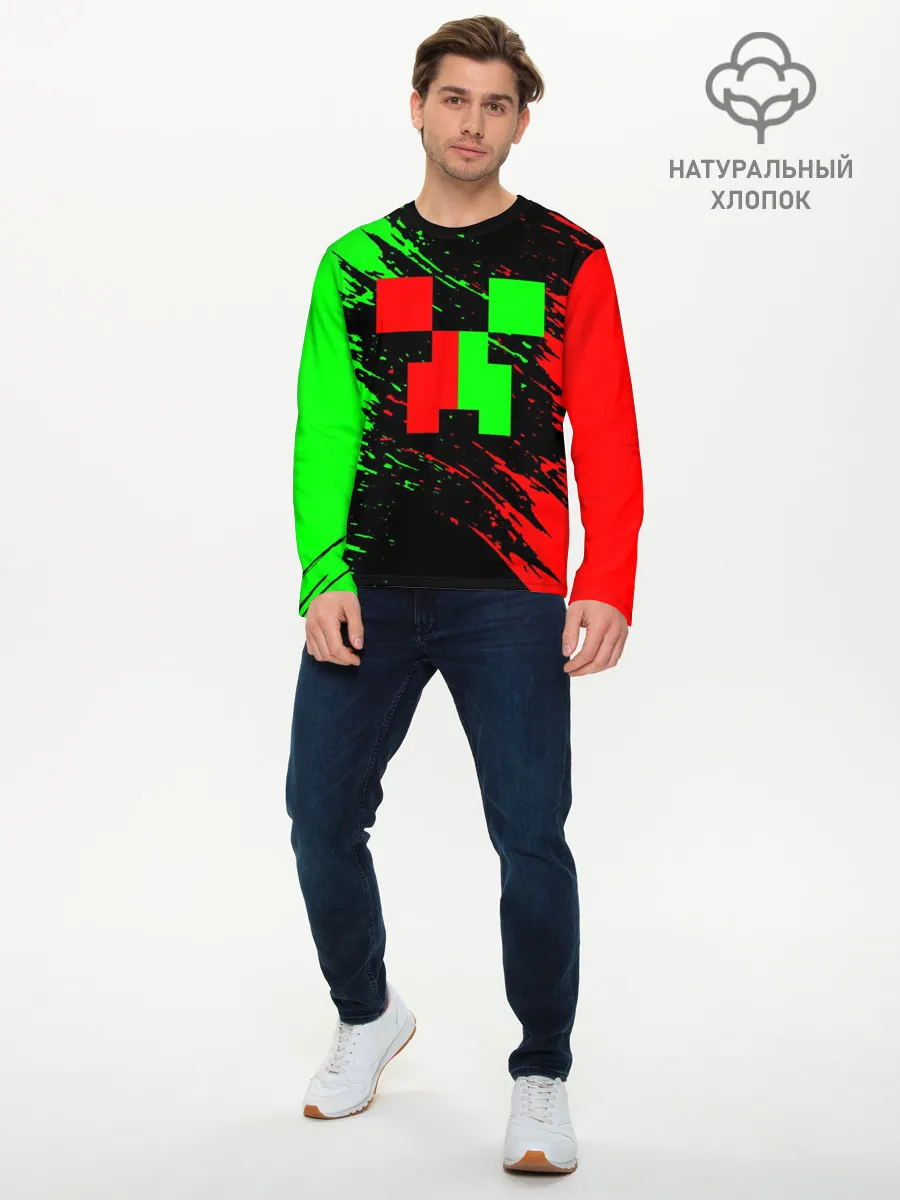 Мужской лонгслив базовый / MINECRAFT