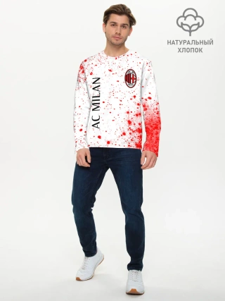 Мужской лонгслив базовый / AC MILAN / МИЛАН