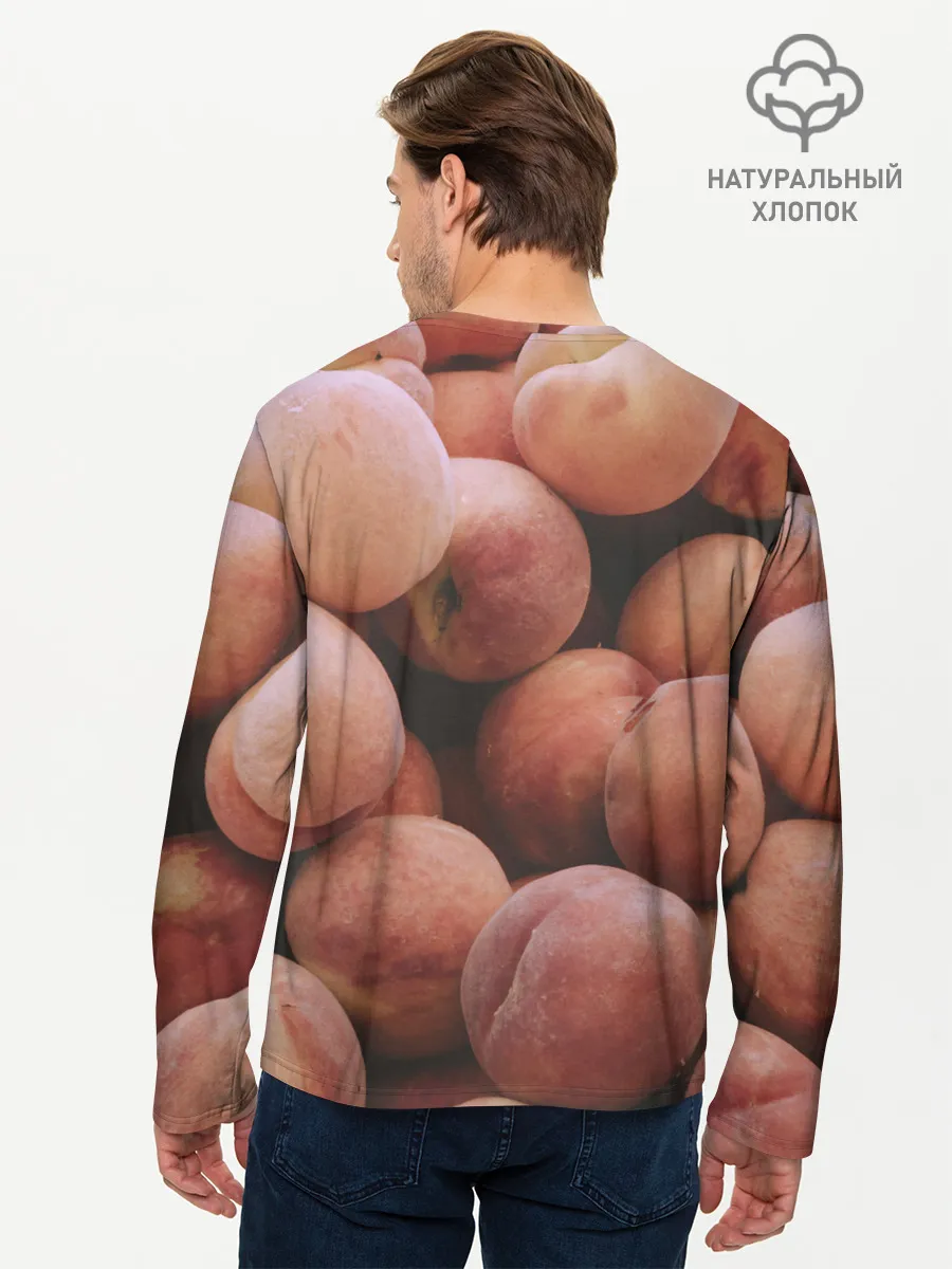 Мужской лонгслив базовый / Персики.