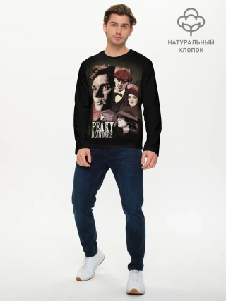 Мужской лонгслив базовый / Острые козырьки