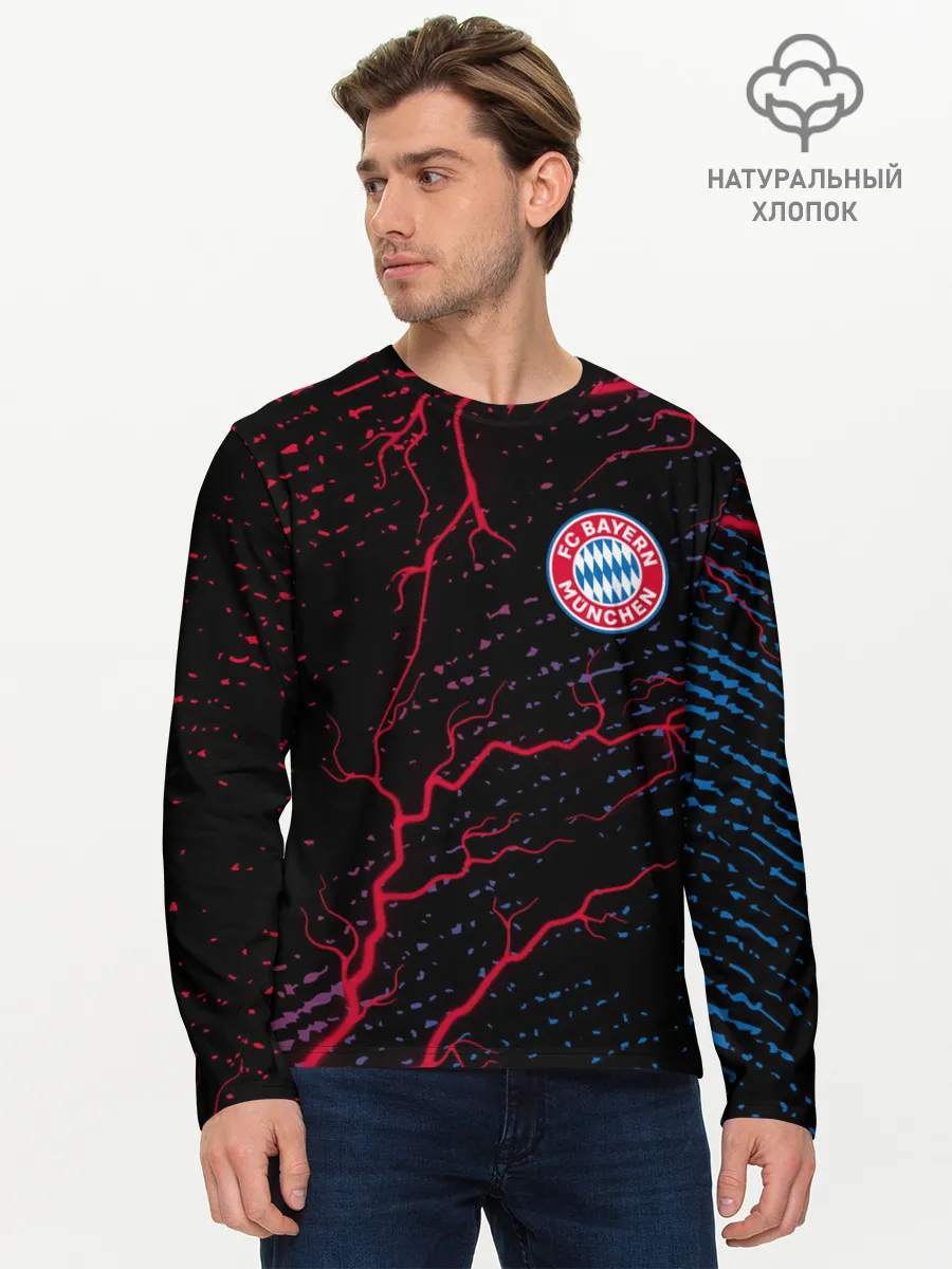 Мужской лонгслив базовый / FC BAYERN / БАВАРИЯ