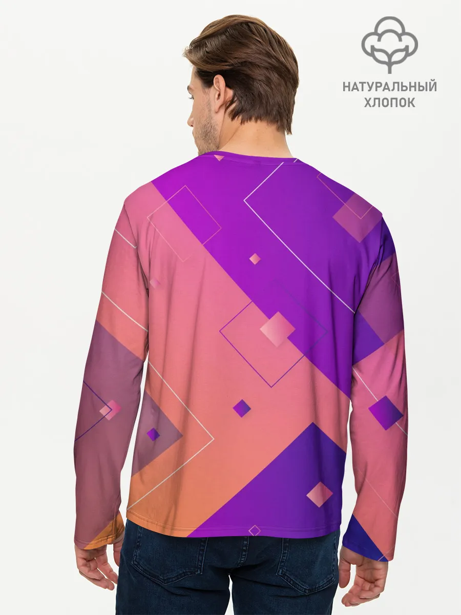Мужской лонгслив базовый / Геометрия