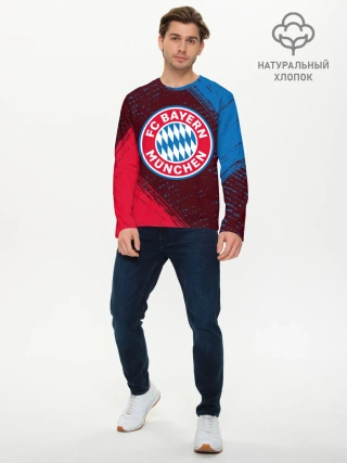 Мужской лонгслив базовый / FC BAYERN / БАВАРИЯ