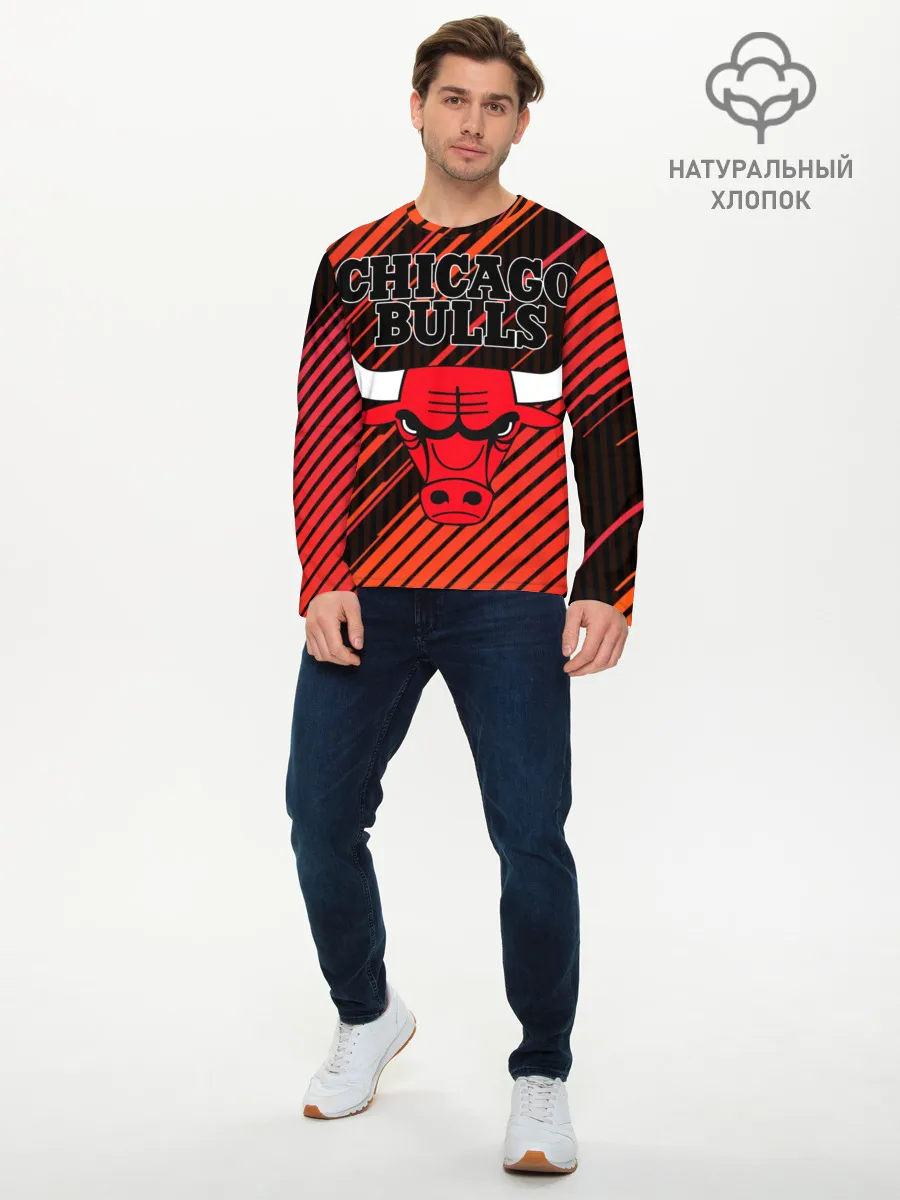 Мужской лонгслив базовый / Chicago Bulls