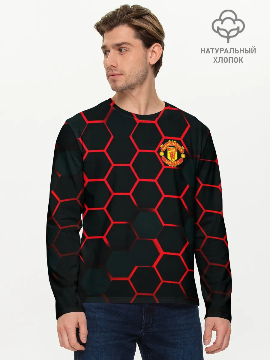 Мужской лонгслив базовый / Манчестер Юнайтед