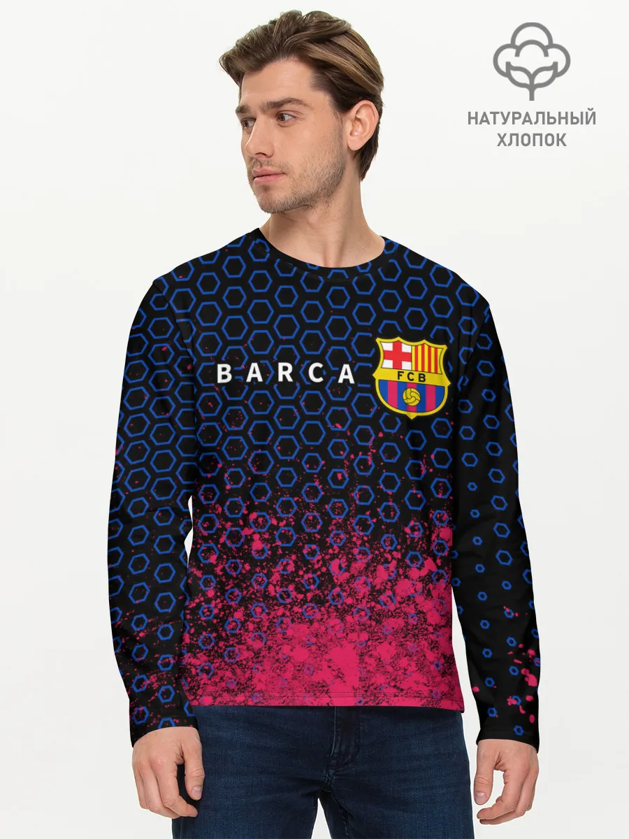 Мужской лонгслив базовый / BARCELONA / БАРСЕЛОНА