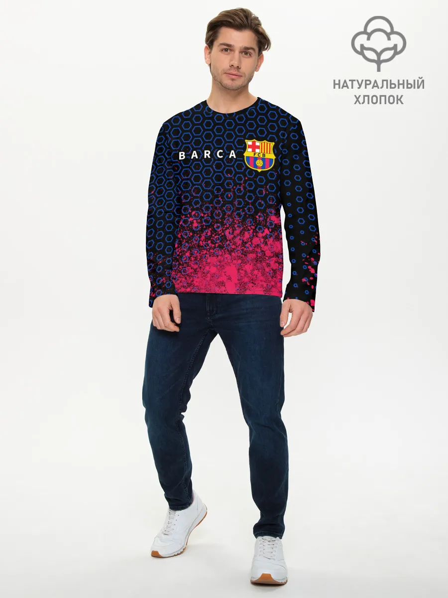 Мужской лонгслив базовый / BARCELONA / БАРСЕЛОНА