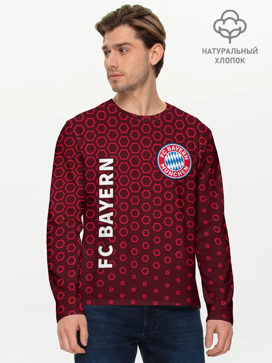 Мужской лонгслив базовый / FC BAYERN / БАВАРИЯ