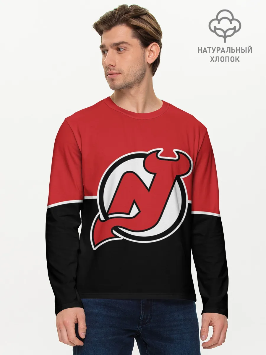 Мужской лонгслив базовый / New Jersey Devils