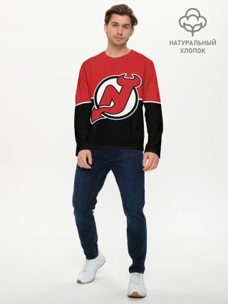 Мужской лонгслив базовый / New Jersey Devils