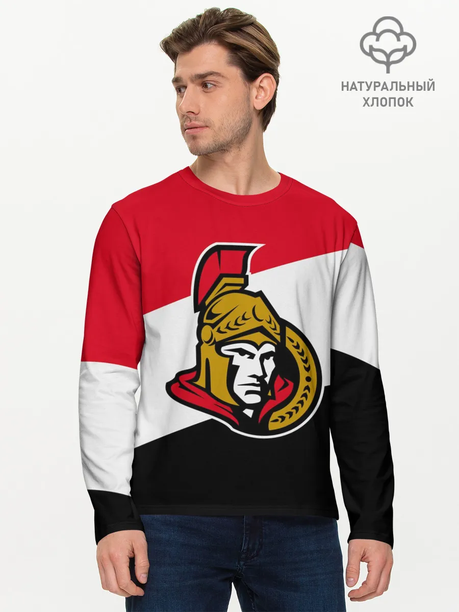 Мужской лонгслив базовый / Оттава Сенаторз
