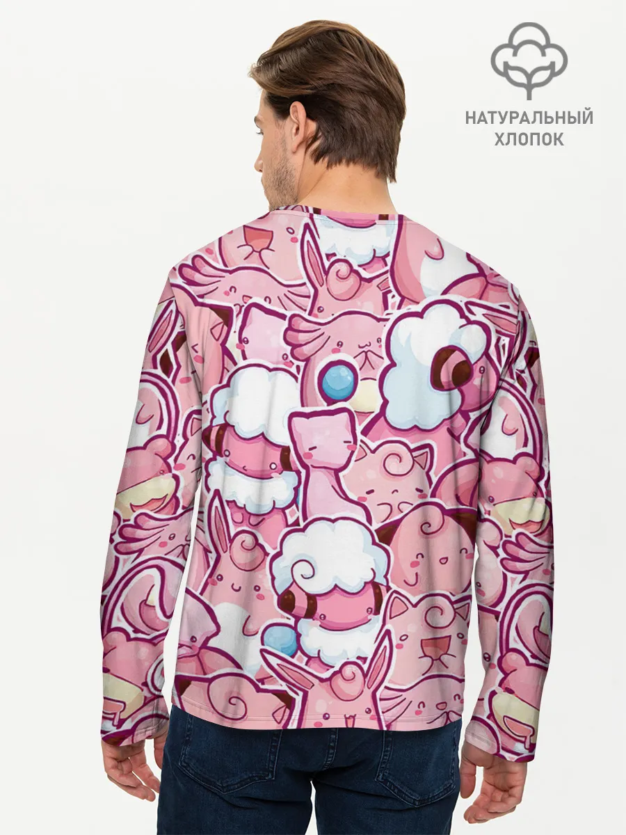 Мужской лонгслив базовый / Розовое собрание