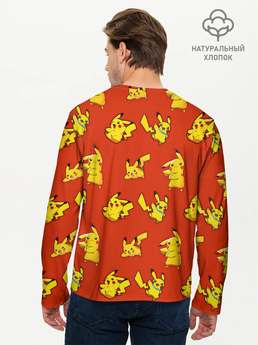 Мужской лонгслив базовый / Пикачу