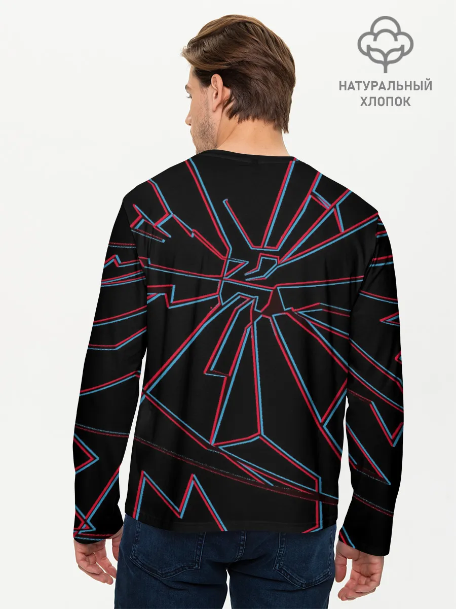 Мужской лонгслив базовый / ЧЕРНОЕ ЗЕРКАЛО