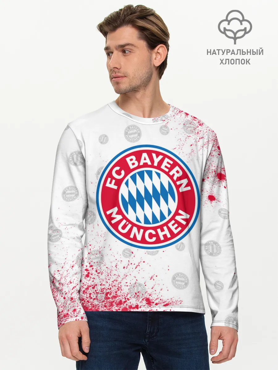 Мужской лонгслив базовый / FC BAYERN / БАВАРИЯ