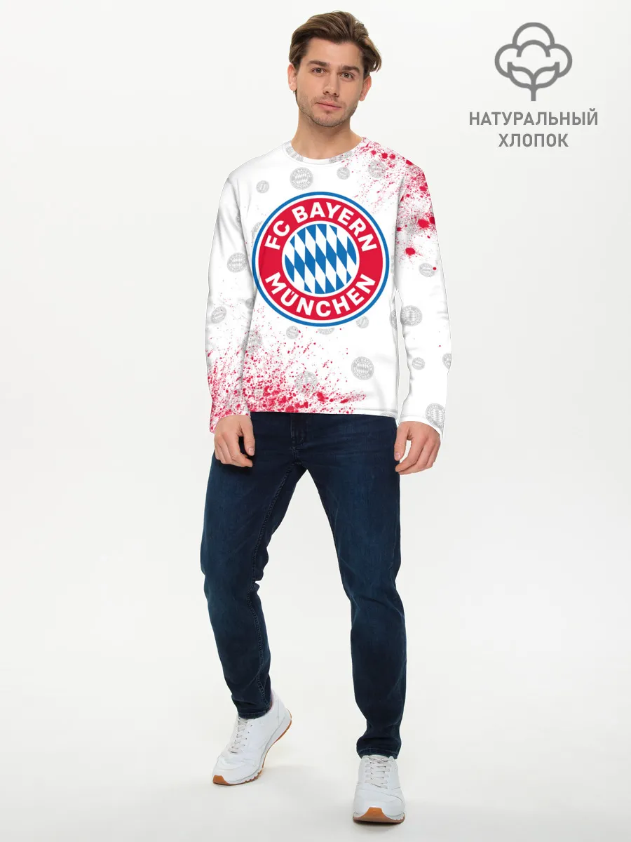 Мужской лонгслив базовый / FC BAYERN / БАВАРИЯ