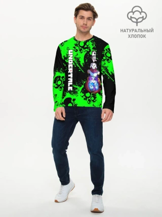 Мужской лонгслив базовый / Undertale | Sans