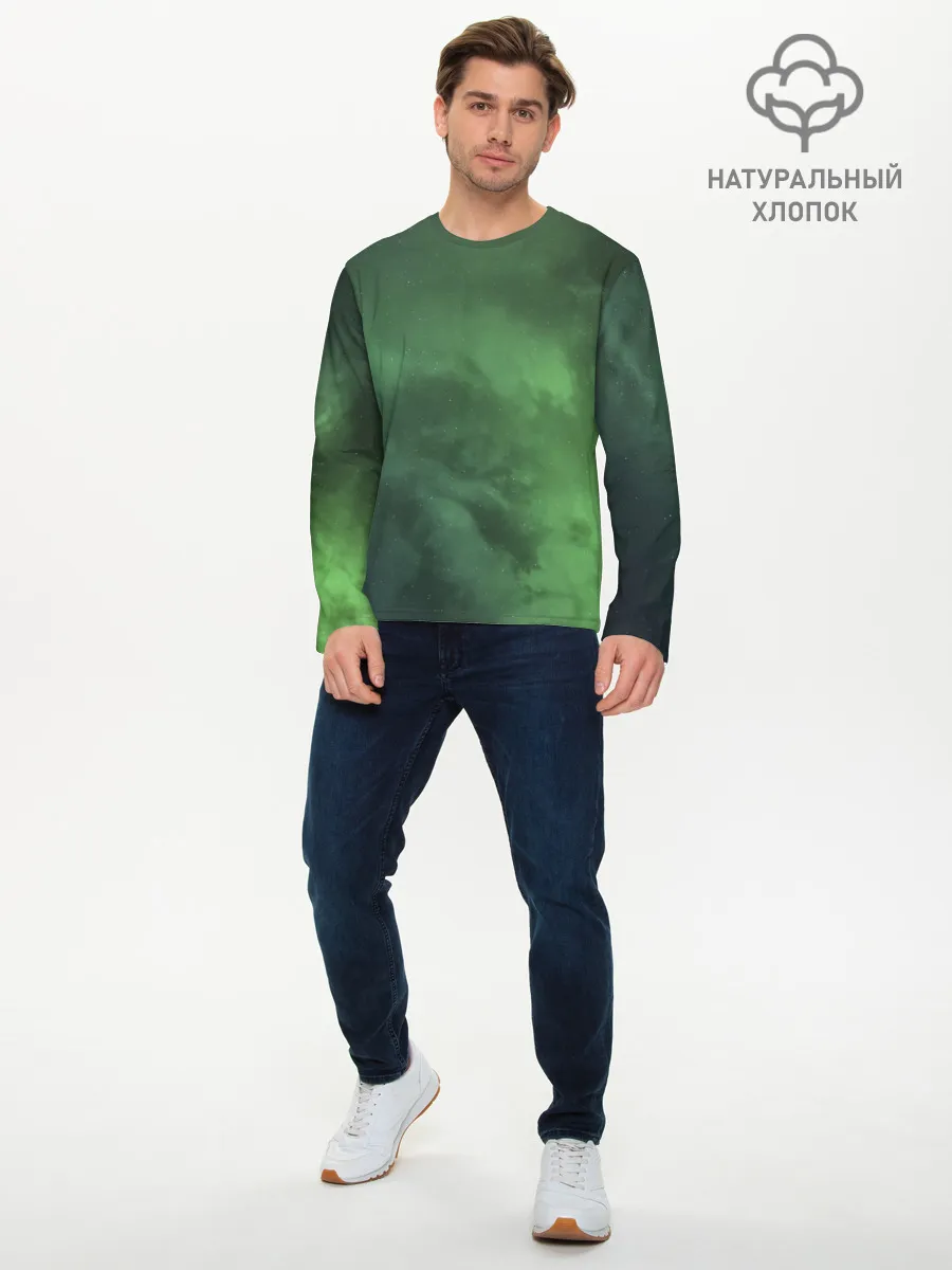 Мужской лонгслив базовый / Абстракция