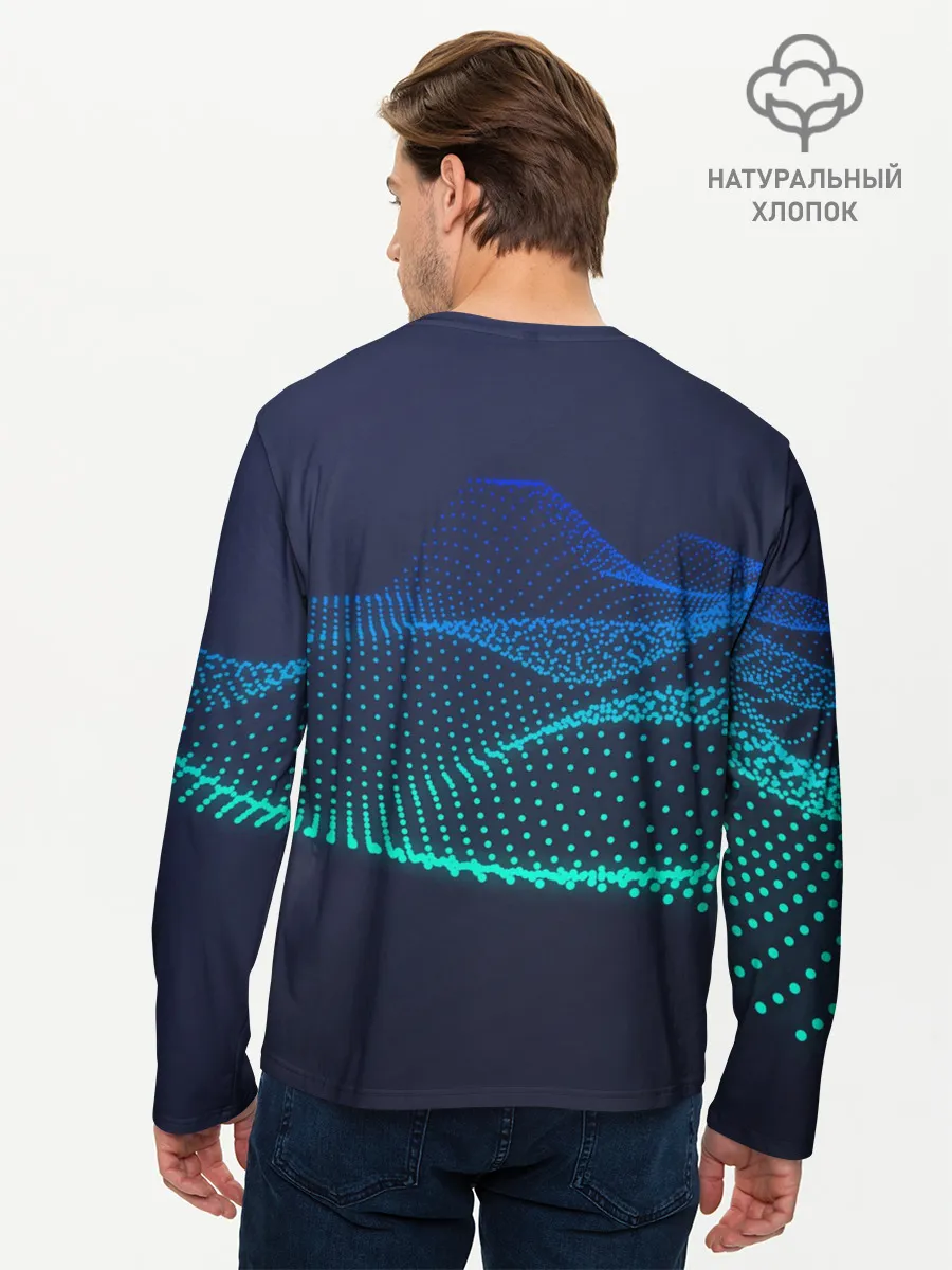 Мужской лонгслив базовый / Абстракция