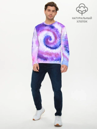 Мужской лонгслив базовый / TIE-DYE PURPLE