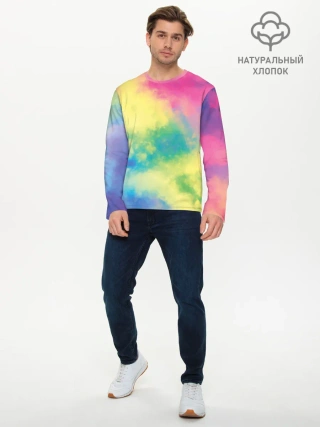 Мужской лонгслив базовый / Tie-Dye