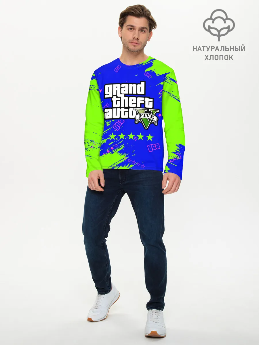 Мужской лонгслив базовый / GTA 5 / ГТА 5