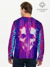 Мужской лонгслив базовый / Skull glitch