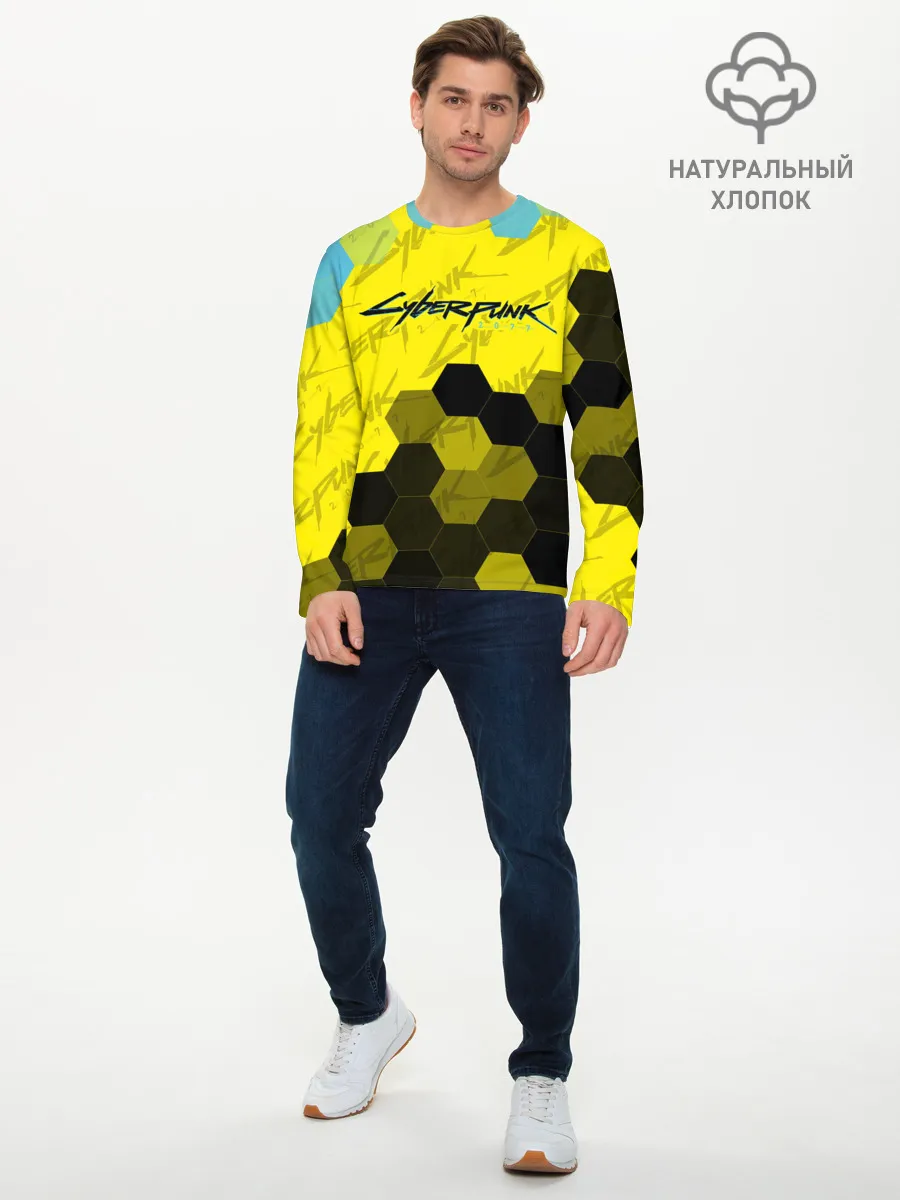 Мужской лонгслив базовый / CYBERPUNK 2077 / Киберпанк