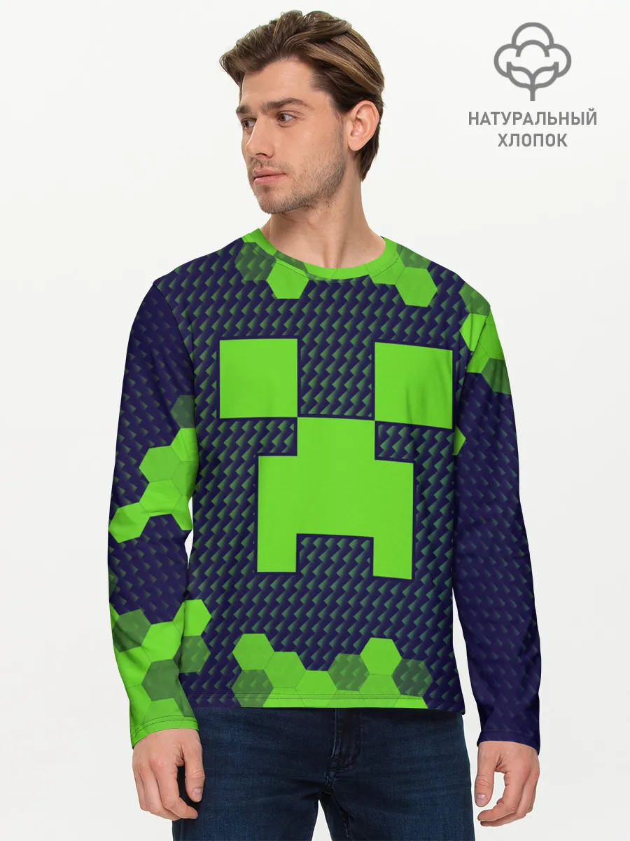 Мужской лонгслив базовый / MINECRAFT / МАЙНКРАФТ