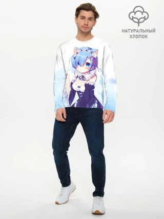Мужской лонгслив базовый / Re:Zero, Рем