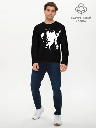 Мужской лонгслив базовый / Цой Жив!