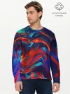 Мужской лонгслив базовый / Абстракция краски