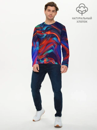 Мужской лонгслив базовый / Абстракция краски