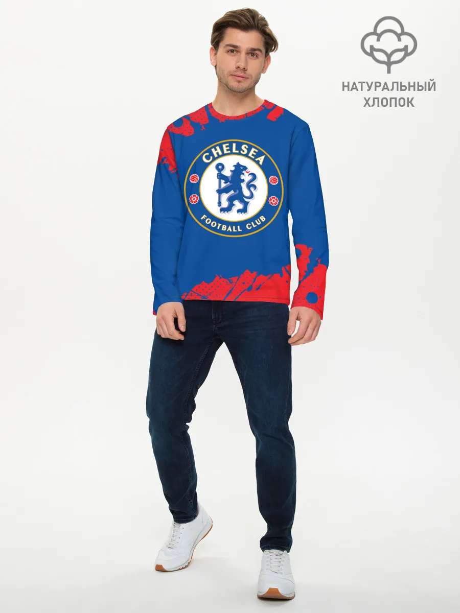 Мужской лонгслив базовый / CHELSEA F.C. / ЧЕЛСИ