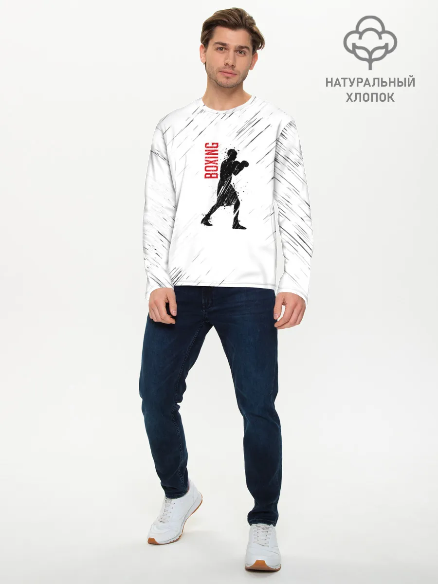 Мужской лонгслив базовый / Бокс
