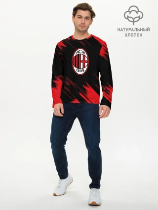 Мужской лонгслив базовый / AC MILAN.