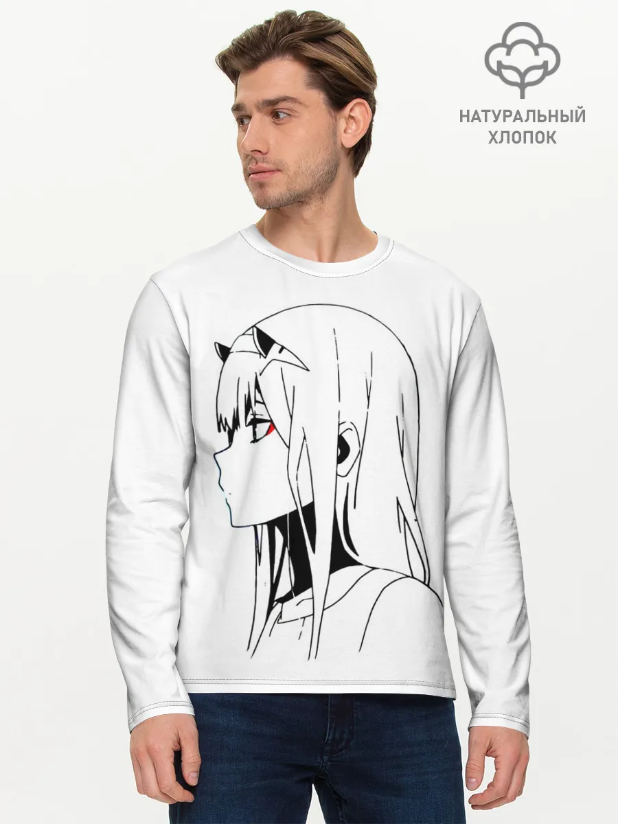 Мужской лонгслив базовый / Ноль Два. Контур
