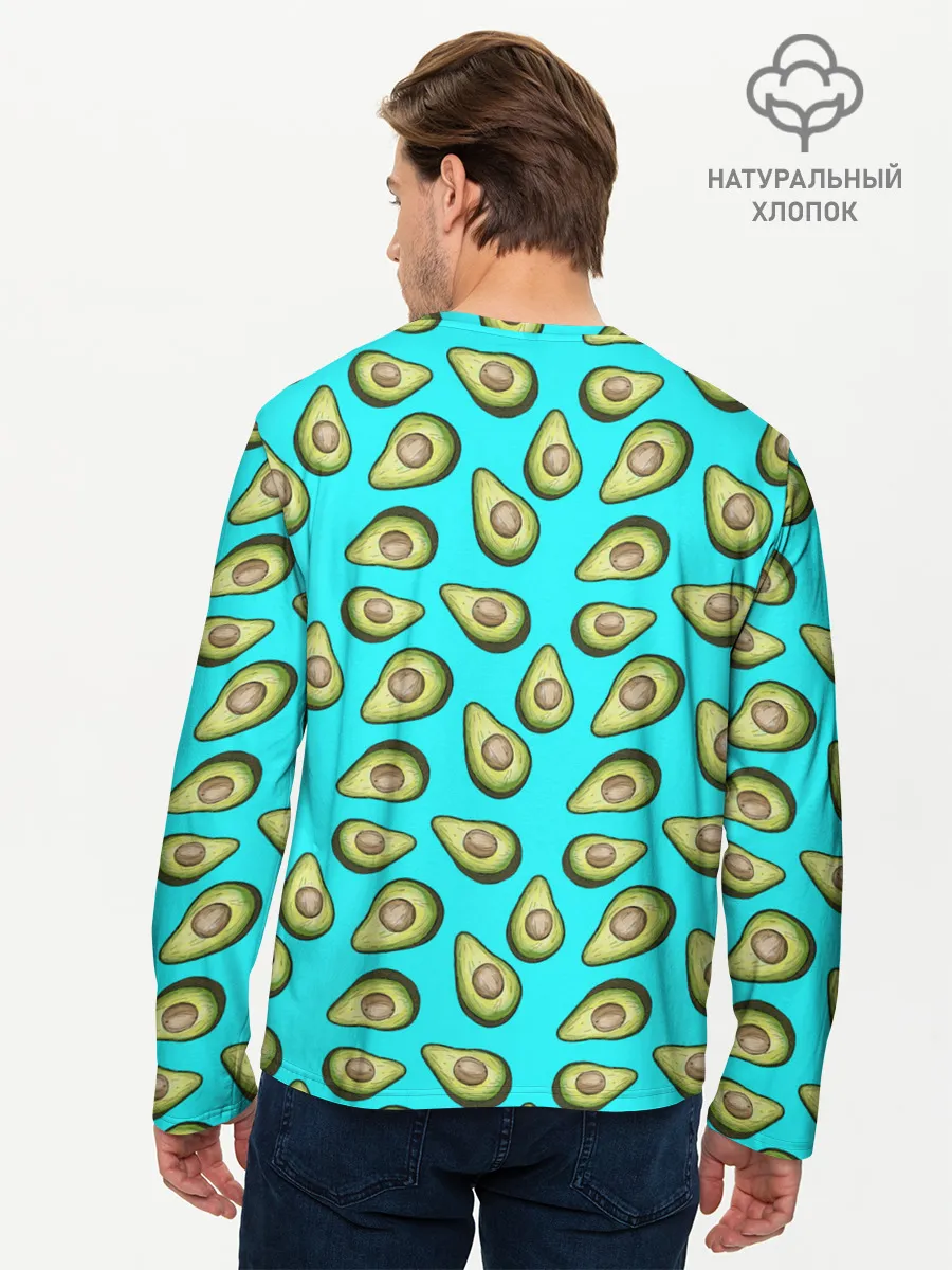Мужской лонгслив базовый / Авокадо