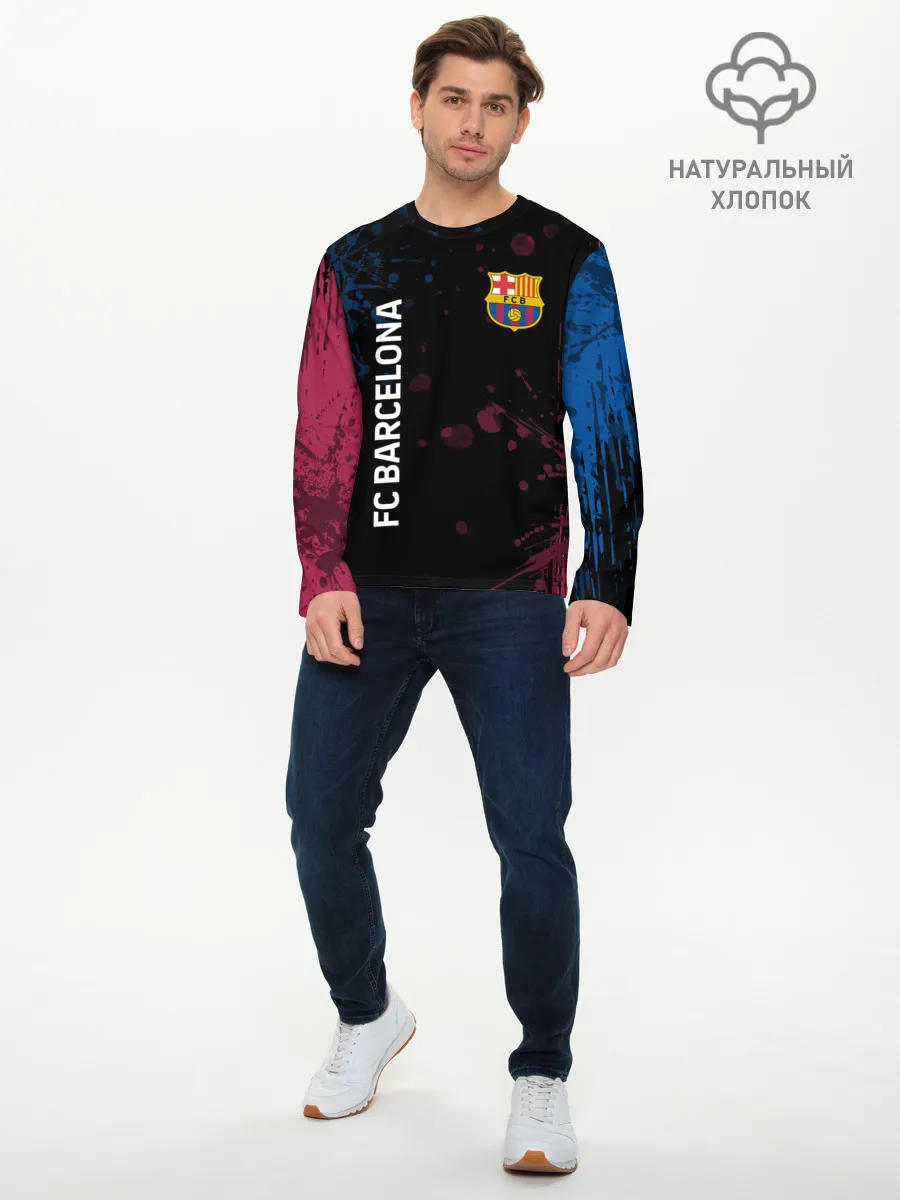 Мужской лонгслив базовый / FC BARCELONA.