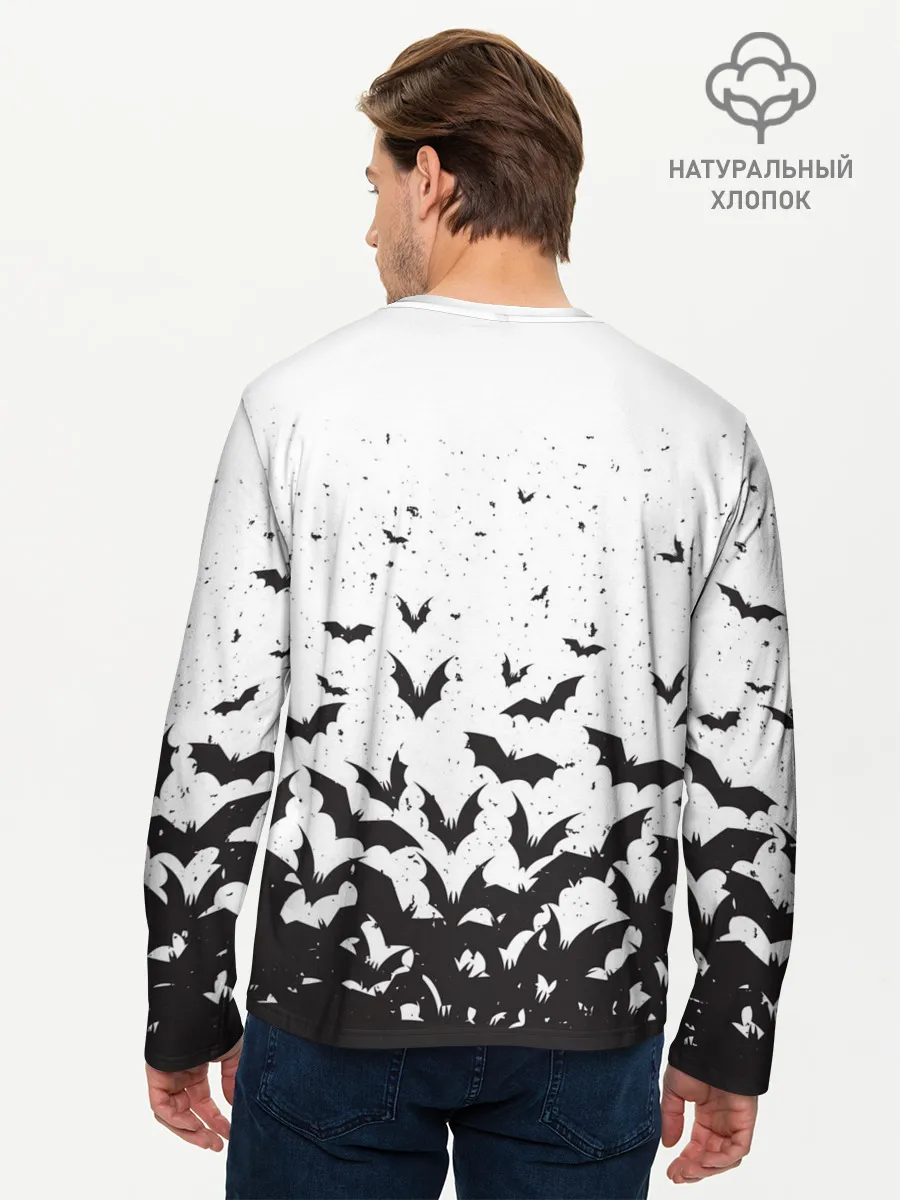 Мужской лонгслив базовый / Летучие мыши