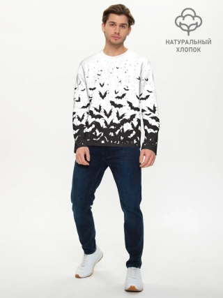 Мужской лонгслив базовый / Летучие мыши