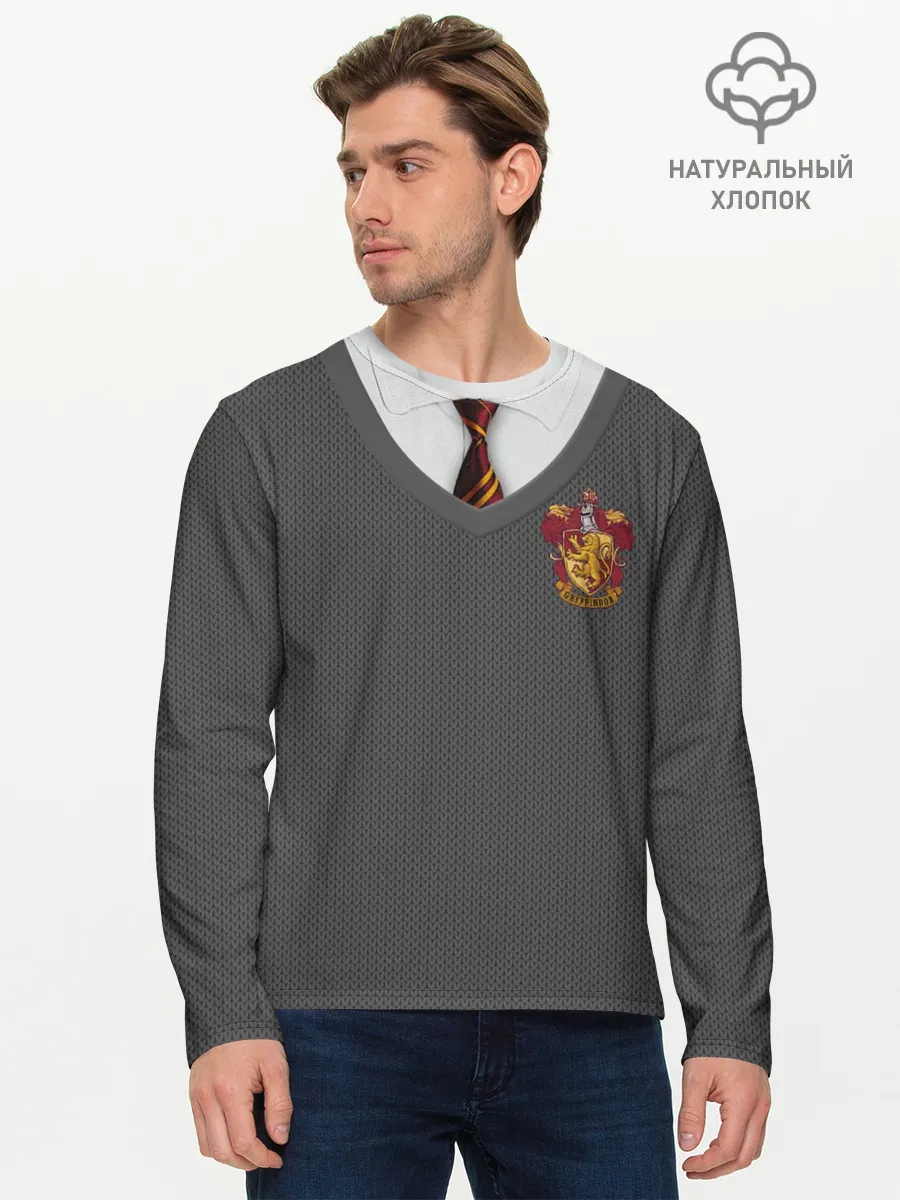 Мужской лонгслив базовый / Форма Гриффиндора