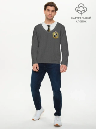 Мужской лонгслив базовый / Форма Пуффендуя