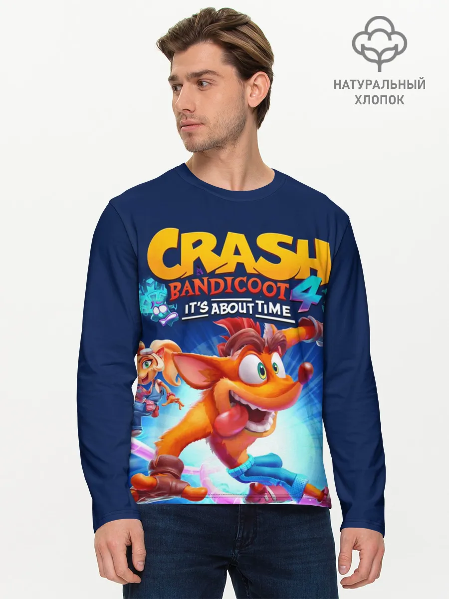 Мужской лонгслив базовый / Crash Bandicoot
