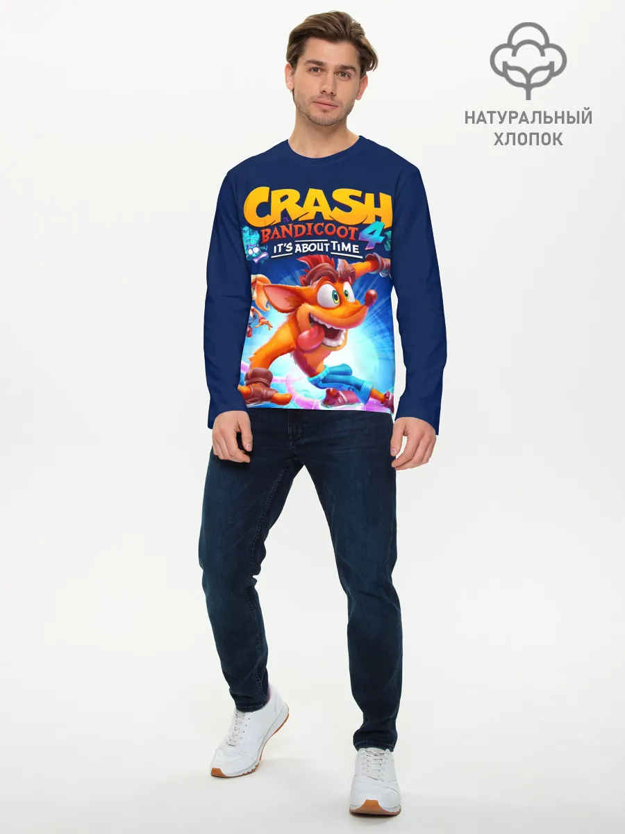 Мужской лонгслив базовый / Crash Bandicoot