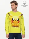 Мужской лонгслив базовый / Pikachu Pika Pika