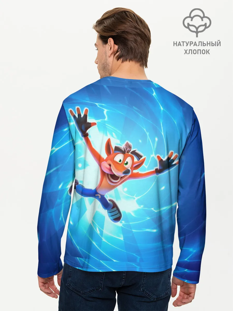 Мужской лонгслив базовый / Crash Bandicoot