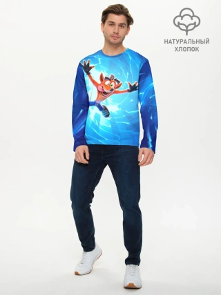Мужской лонгслив базовый / Crash Bandicoot